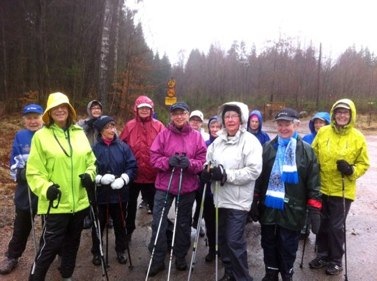Promenad i regnigt väder 24 april